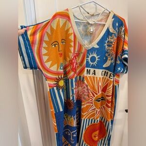 ✨CELESTIAL SUN AND MOON TUNIC DRESS - MADE IN ITALY - BNWOT - UP TO US14 ✨